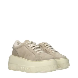 Casadei Suede Platform Sneaker - Beige