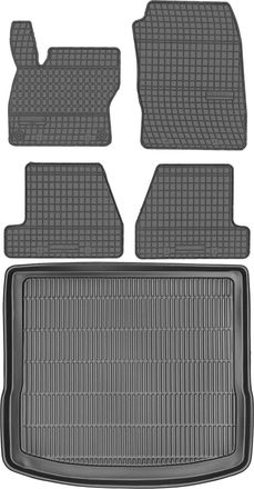 OEM Juego De Alfombrillas De Goma Para Coche Y Alfombrilla Para Maletero Para Ford Focus Iii Estate (2011-2018)