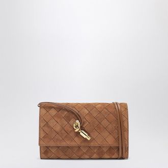 Bottega Veneta Andiamo pouch in Amber suede