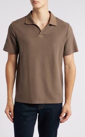 Frame Denim Jacquard Polo in Soft Mocha at Nordstrom Rack, Size Xx-Large