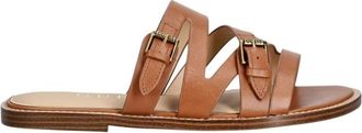 Guess Grayden Slide - Dames - Sandalen - Bruin - 39 EU - Leer - Schoenen