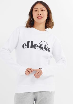 Ellesse Sweatshirt ELLESSE KATANA SWEATSHIRT, Damen, Gr. 38, weiss (wei&szlig;), Sweatware, Obermaterial: 70% Baumwolle, 30% Polyester, bedruckt, Rundhals, Rippb&uuml;nd