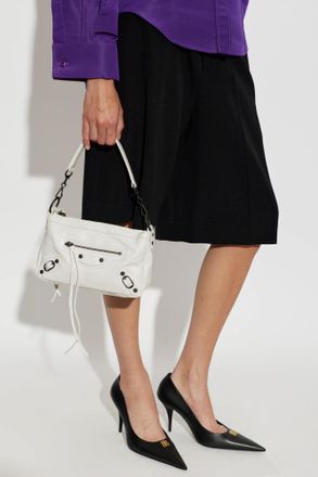 Balenciaga Bag Le City Moto Mini, Womens, White