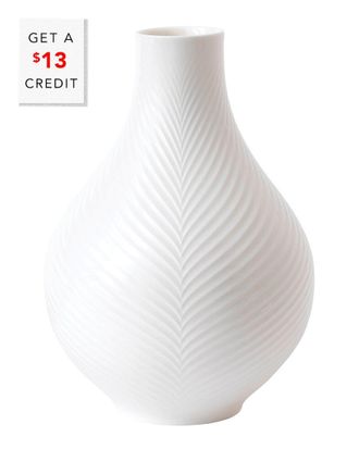 Wedgwood White Folia Bulb Vase