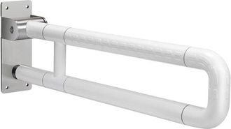 OEM Barra De Apoyo Para Ba&ntilde;o - Barandilla De Seguridad - Ducha Segura - Acero Inoxidable - 60 Cm De Longitud - Blanco