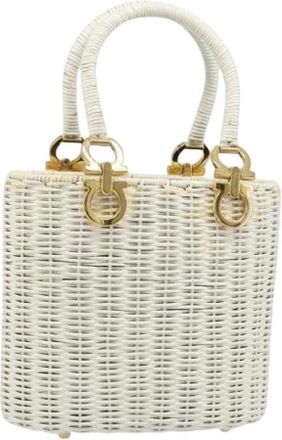 Ferragamo Pre-owned Bucket Bag - Dames - Vintage Tas - Wit - ONE Size - Leer - Vintage
