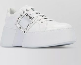 Roger Vivier leather flatform low-top sneakers