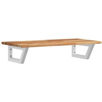 vidaXL Vidaxl - Estante De Lavabo De Pared Acero Y Madera Maciza De Acacia