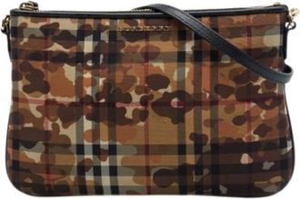 Burberry Pre-owned Coated Canvas Crossbody Bag - Dames - Vintage Schoudertas - Bruin - ONE Size - Vintage