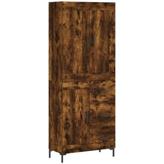 vidaXL Vidaxl - Highboard Smoked Oak 69.5x34x180 cm Engineered Wood