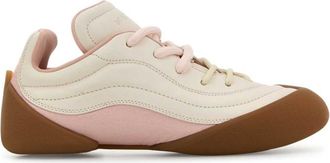 Alexander McQueen White Two-Tone Leather Sneakers