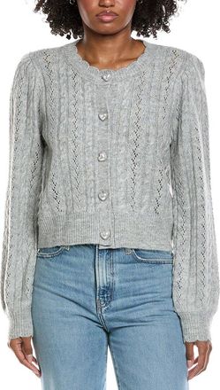 CeCe by Cynthia Steffe Cece Heart Button Pointelle Cardigan