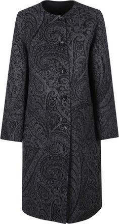 Etro Dames, Mantels, Zwart, Maat: S