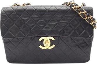 Chanel Pre-owned Lamslederen Schoudertas - Dames - Vintage Schoudertas - Zwart - ONE Size - Leer - Vintage