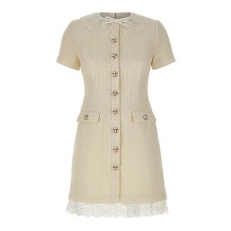 Self Portrait Dames, Jurken, Beige, Maat: 2XS