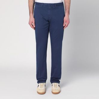 Santaniello Blue trousers in cotton