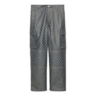Gucci GG Denim Jacquard Trouser Dark Blue Ivory 771522-XDCTA-4390