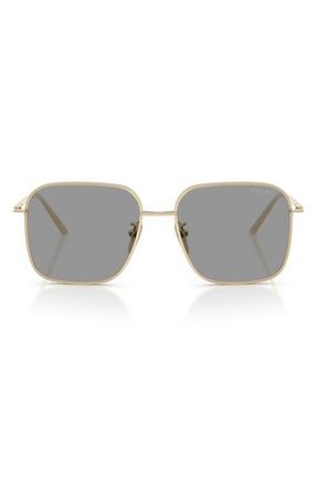 Prada 54mm Square Sunglasses in Pale Gold /Grey at Nordstrom