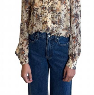 Ulla Johnson Nina Ruffle Placket Blouse In Cameo
