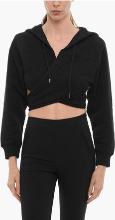 AMBUSH Solid Color Crop Hoodie to Wrap at the Waist size Xl