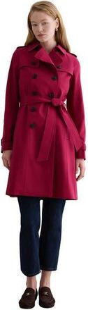 Hobbs London Skylar Belted Trench Coat in Beetroot Pink at Nordstrom, Size 14