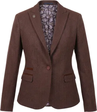 TruClothing Tweed Blazer Herringbone Slim Fit Work Office Jacket