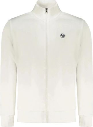 North Sails Sweatshirt met ritssluiting - Heren - Vesten met rits - Wit - XL - Katoen - Hoodies & sweatvesten