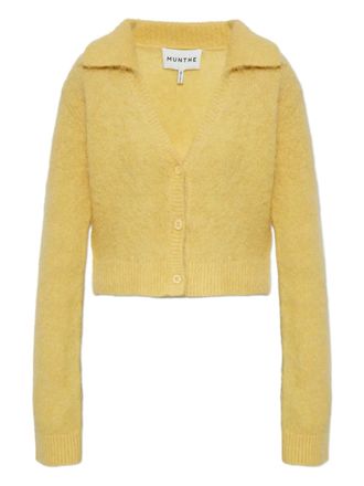 Munthe Roxas button-up cardigan - women - Polyamide/Alpaca/Acrylic/Elastane - 40 - Yellow