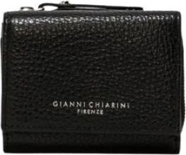 Gianni Chiarini Compacte Portemonnee - Dames - Portefeuilles - Zwart - ONE Size - Leer - Accessoires
