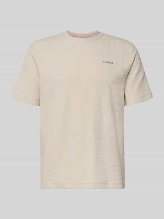 HUGO BOSS Regular Fit T-Shirt aus Baumwoll-Mix Modell AUSTIN in Offwhite, Gr&ouml;&szlig;e XXL