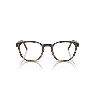 Oliver Peoples Round Tortoiseshell Eyeglasses with Keyhole Bridge