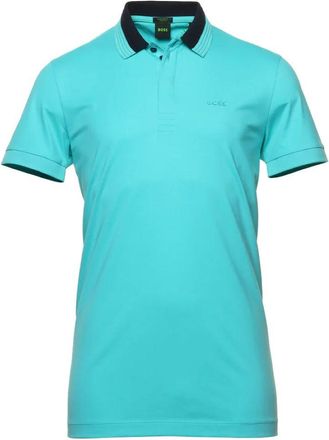 HUGO BOSS Mens Paddy 1 Polo Shirt with 3D Collar, Turquoise