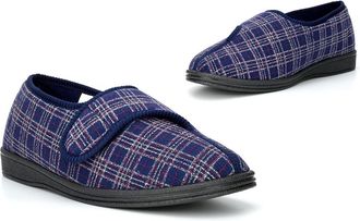 Generic Mens Wide Slippers Mens Wide Fit Slippers Size 6 Boys Slipper Size 7 Extra Large Slipper Touch Fastening Outdoor Extra Large Memory Foam Outdoor Sole 