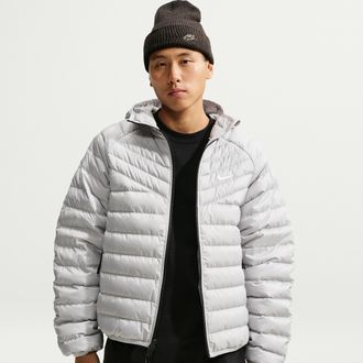 Nike Mens Windrunner Lightweight Down Microchannel Jacket in Grey | JA0741-097