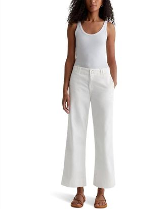 AG - Adriano Goldschmied Natasha Mid Rise Crop Jean In Powder