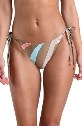 L'agence Britt Abstract Swirl Bikini Bottoms in Brown Multi at Nordstrom, Size X-Small