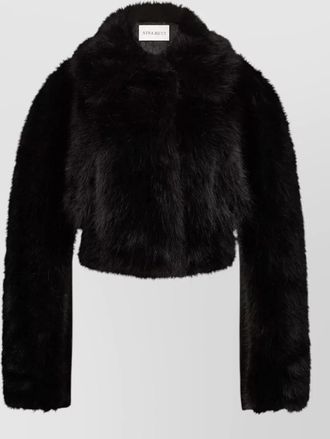 Nina Ricci faux fur long-sleeve coat