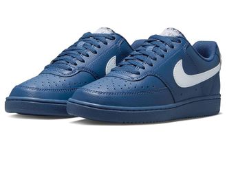 Nike Court Vision Low Premium Womens Shoes Mystic Navy/White : 10.5 B - Medium, Faux Leather