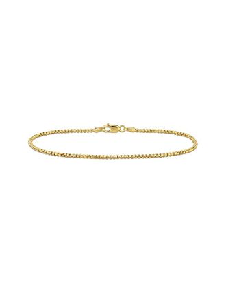 Italian Gold, Inc 10K Italian Gold Box Link Chain Ankle Bracelet
