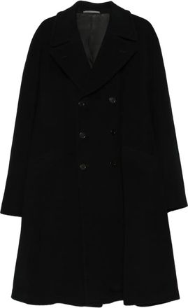 Romeo Gigli 1990s ROMEO GIGL Idouble-breasted coat - men - Wool/Cupro - 50 - Black
