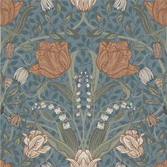 WallPops Filippa Tulip Wallpaper in Blue at Nordstrom Rack