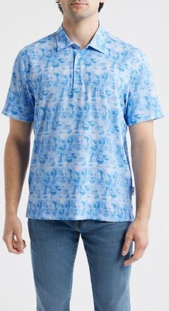 Tommy Bahama Bahama Coast Fizz Impressions IslandZone Polo in Glacier Blue at Nordstrom, Size Xxx-Large