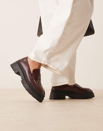 WALK LONDON Walk London - Kate - Mocassini con mascherina bordeaux-Rosso