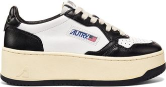 Autry Womens Medalist Platform Leather Sneakers