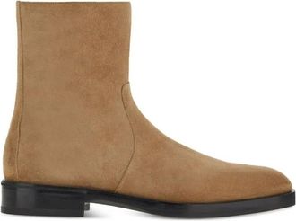Ferragamo Gerald Calf Suede Ankle Boots, Size 6.5