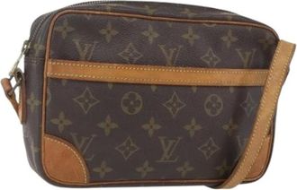 Louis Vuitton Pre-owned Cross Body Bags, female, Brown, Size: ONE SIZE Pre-owned Canvas Cross Body Bag