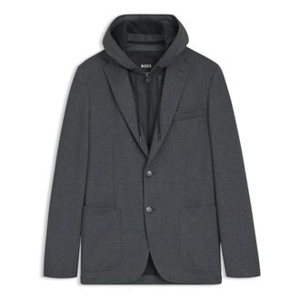 HUGO BOSS Jassen, Heren, Grijs, 3Xl, Katoen, Hanry Blazer