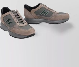 Hogan suede interactive sneakers rubber sole