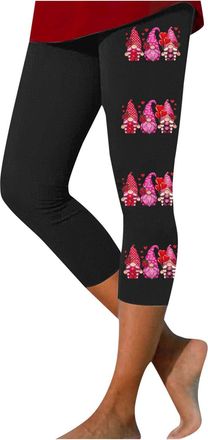 Generic Workout Leggings for Women Valentines Day Printed High Waist Tights Hip Lifting Exercise Wear Yoga Pants Tummy Control Pants High Waisted Soft Legging