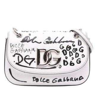 Dolce & Gabbana Pre-owned Millenial Graffiti Crossbody - Dames - Pre-owned - Wit - Maat: ONE Size Leer